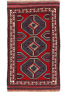 Dark Red Baluchi 2' 8 x 4' 5 - SKU 54601