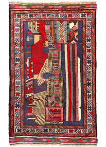 Multi Colored Prayer 2' 9 x 4' 1 - SKU 54649
