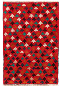 Firebrick Baluchi 2' 10 x 4' 3 - SKU 54899