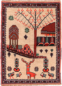 Wheat Baluchi 3' 10 x 5' 5 - SKU 55000