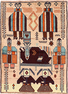 Wheat Baluchi 4' 2 x 5' 9 - SKU 55009