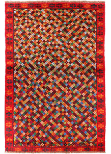 Multi Colored Baluchi 3' 3 x 4' 9 - SKU 55076