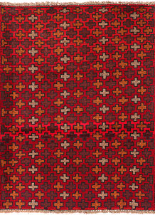 Firebrick Baluchi 3' 7 x 4' 6 - SKU 55086