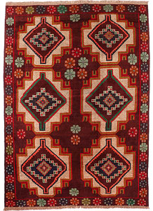 Multi Colored Baluchi 5' 10 x 8' 2 - SKU 55185