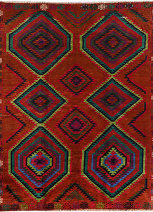 Saddle Brown Baluchi 6' x 7' 11 - SKU 55227