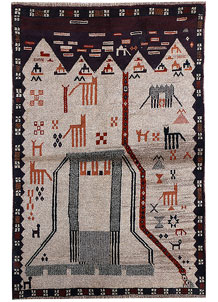 Linen Baluchi 3' 10 x 6' - No. 55230