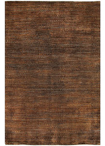 Saddle Brown Gabbeh 4' 5 x 6' 6 - No. 55643