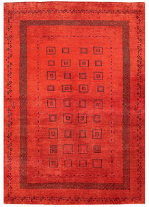 Orange Red Gabbeh 6' 7 x 9' 4 - No. 55878