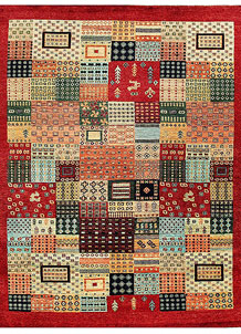 Multi Colored Gabbeh 7' 11 x 10' 1 - No. 55978
