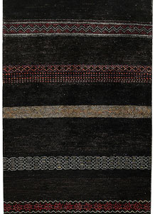 Black Gabbeh 2' 7 x 11' 10 - No. 56106