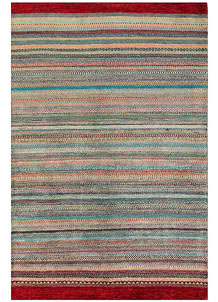 Multi Colored Gabbeh 4' 6 x 6' 6 - No. 56255