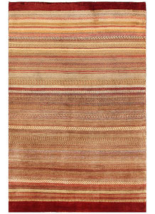 Multi Colored Gabbeh 4' 6 x 6' 11 - No. 56259
