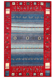 Multi Colored Gabbeh 4' x 6' 3 - No. 56407