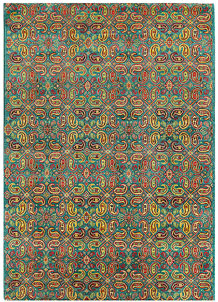 Medium Turquoise Gabbeh 5' 7 x 7' 10 - SKU 56643