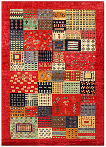 Firebrick Gabbeh 5' 6 x 7' 9 - SKU 56644