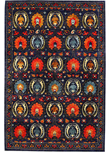 Dark Blue Suzani 6' x 8' 11 - No. 56659
