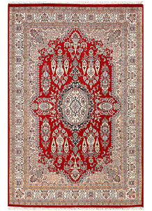 Firebrick Isfahan 4' 6 x 6' 9 - No. 56738