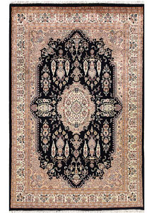 Black Isfahan 4' 7 x 6' 11 - No. 56759