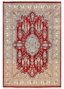 Firebrick Isfahan 4' 7 x 6' 7 - No. 56774