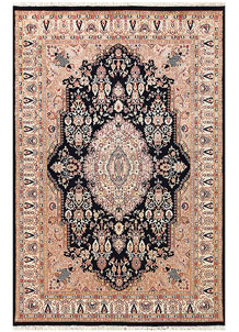 Black Isfahan 4' 5 x 6' 7 - No. 56778