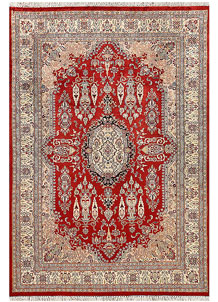 Firebrick Isfahan 4' 6 x 6' 6 - No. 56791