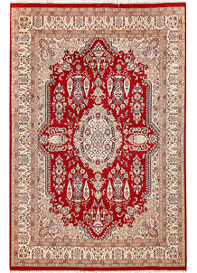 Firebrick Isfahan 4' 5 x 6' 6 - No. 56795