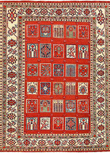 Orange Red Bakhtiar 5' 10 x 7' 9 - No. 56979