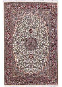 Blanched Almond Kashan 4' 7 x 7' - No. 57086