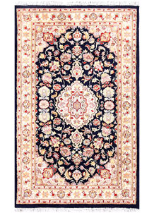Navy Kashan 3' 1 x 5' 1 - No. 57118