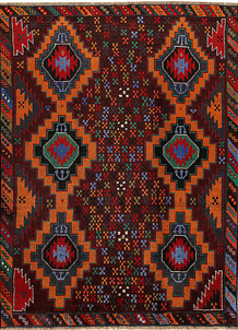 Multi Colored Baluchi 6' x 8' 1 - SKU 57146