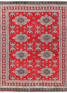 Red Caucasian 6' 8 x 8' 4 - No. 58589