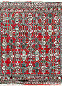 Red Caucasian 6' 8 x 6' 8 - No. 58619