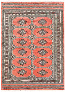 Light Salmon Jaldar 4' 7 x 6' 5 - No. 58698