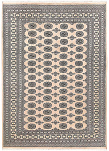 Antique White Bokhara 6' 1 x 8' 8 - No. 60217