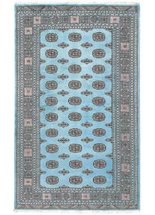 Sky Blue Bokhara 5' 1 x 8' 5 - No. 60384