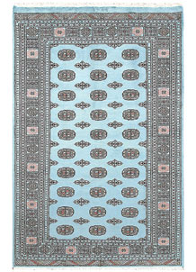 Sky Blue Bokhara 5' 1 x 7' 8 - No. 60387