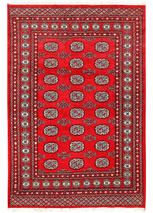 Red Bokhara 4' 6 x 6' 4 - No. 60728