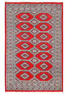 Red Jaldar 4' 2 x 6' 4 - No. 61001