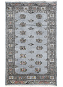 Light Slate Grey Bokhara 3' 11 x 6' 5 - No. 61048