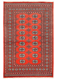 Orange Red Bokhara 4' 2 x 6' - No. 61067