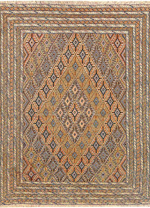 Multi Colored Mashwani 5' 3 x 6' 5 - SKU 61779