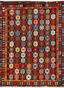 Multi Colored Baluchi 6' 9 x 8' 9 - SKU 61863