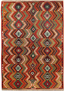 Multi Colored Baluchi 5' 8 x 8' - SKU 61872