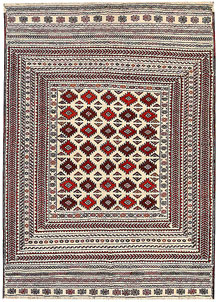 Blanched Almond Soumak 4' 7 x 6' 6 - SKU 61930