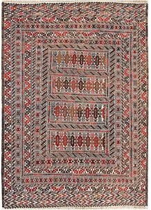 Multi Colored Soumak 4' 2 x 5' 10 - SKU 61944