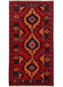 Firebrick Baluchi 3' 6 x 6' 7 - No. 62288