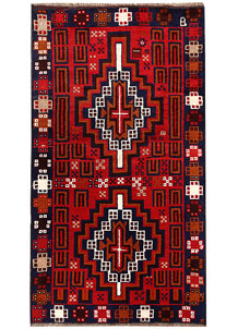 Firebrick Baluchi 3' 6 x 6' 4 - No. 62293