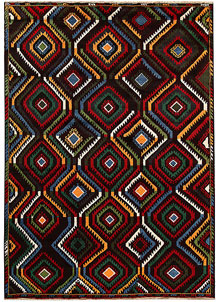 Multi Colored Baluchi 6' 8 x 9' 5 - No. 62348