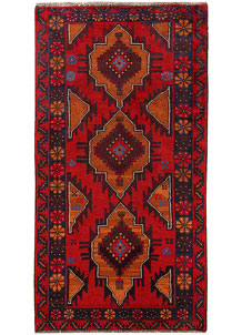 Firebrick Baluchi 3' 7 x 6' 8 - No. 62434