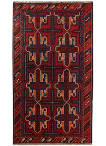 Firebrick Baluchi 3' 7 x 6' 3 - No. 62435